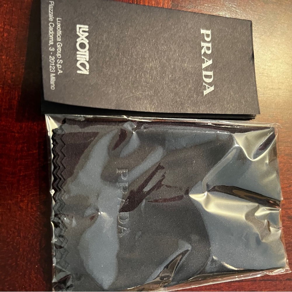 Prada Silver Mirror Sunglasses & Case with Accessories - Picture 6 of 13